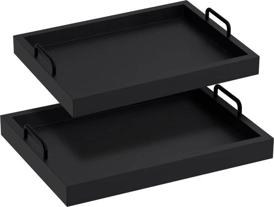 Piatto da tavola, piatto da servizio in legno, piatto da servizio decorativo, grande piatto da colazione, tavola da caffè, tavola da tè, ciotola per pane, vassoio per snack (set da 2)