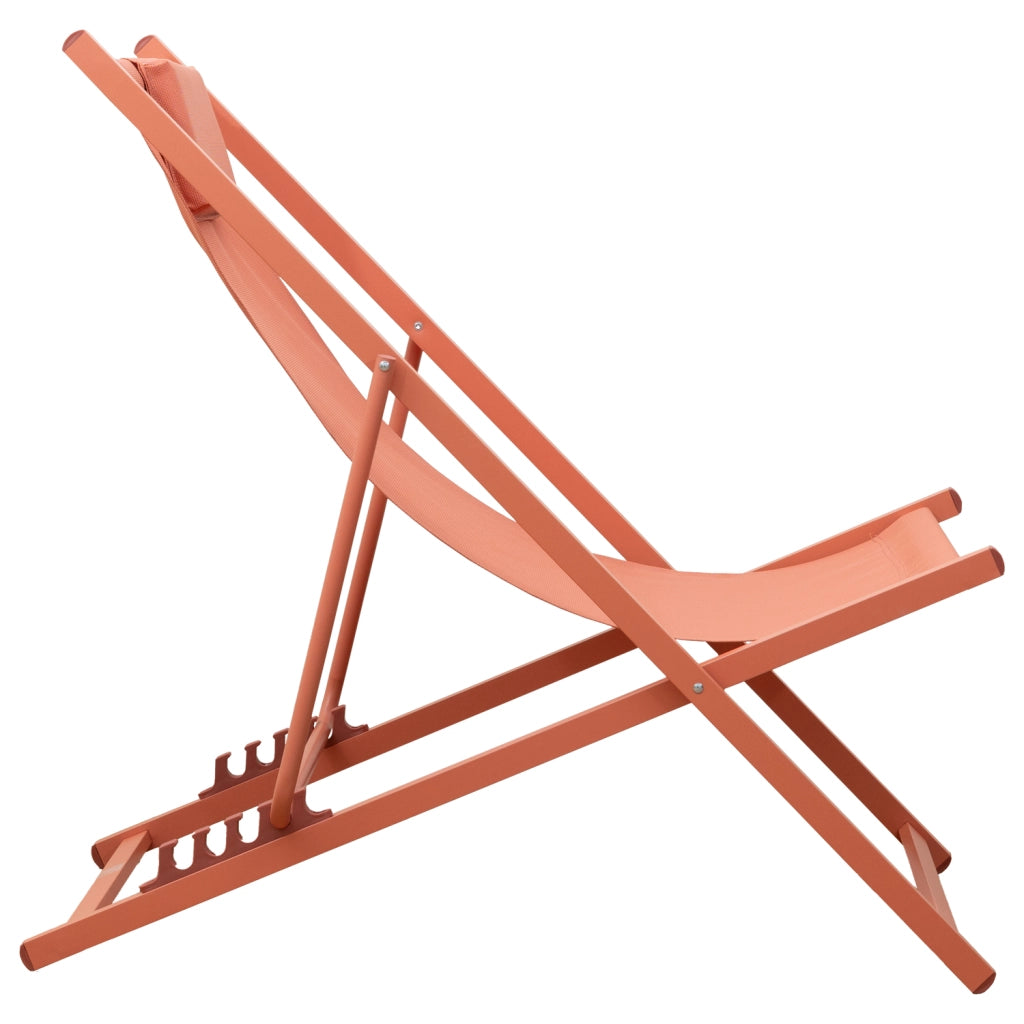 Set di 2 sedie CYPRUS - struttura in terracotta textilene/terracotta