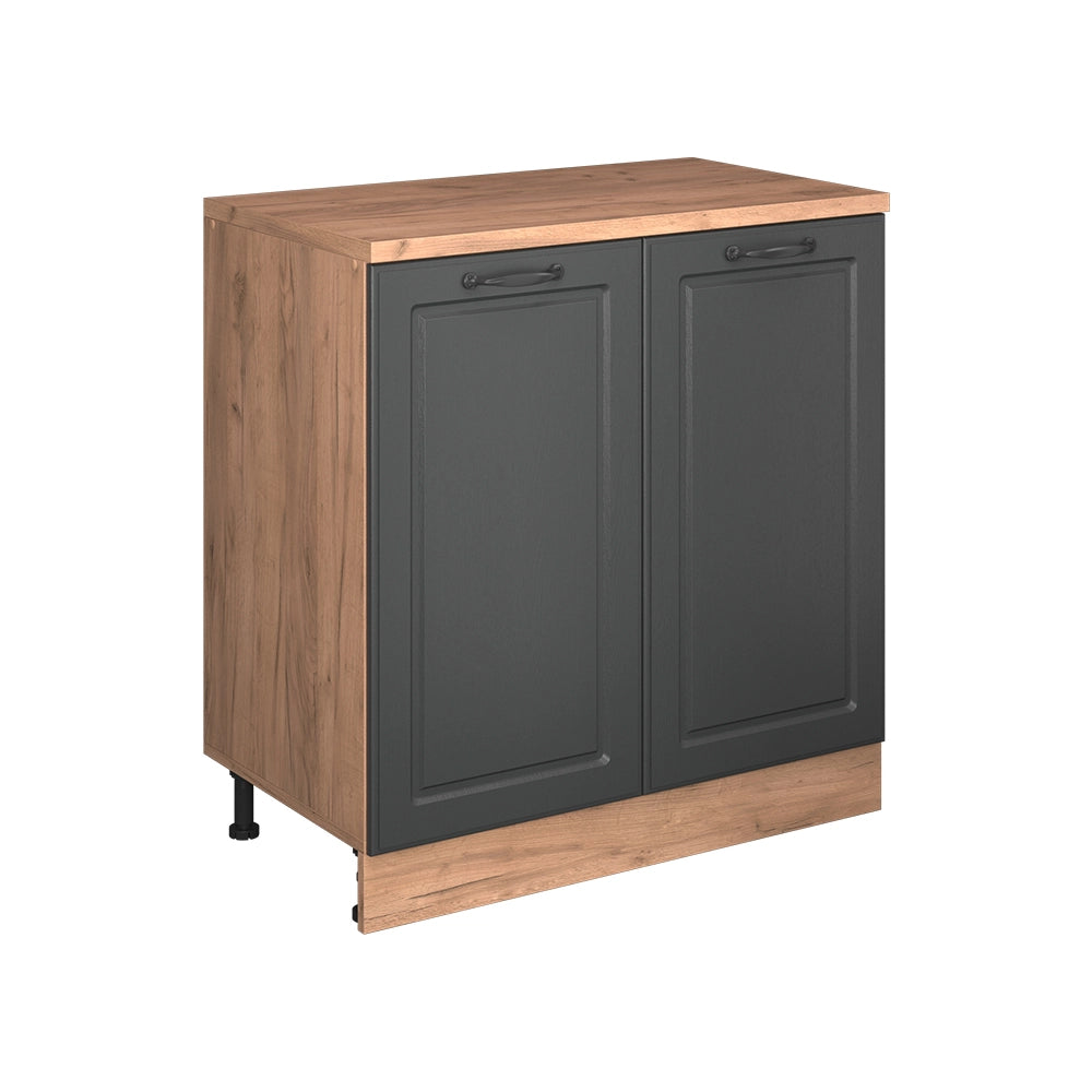 Mobile per mansarda Rion Antracite rustico/Rovere dorato 80 x 83.8 cm senza inclinazione con 2 ante Vicco