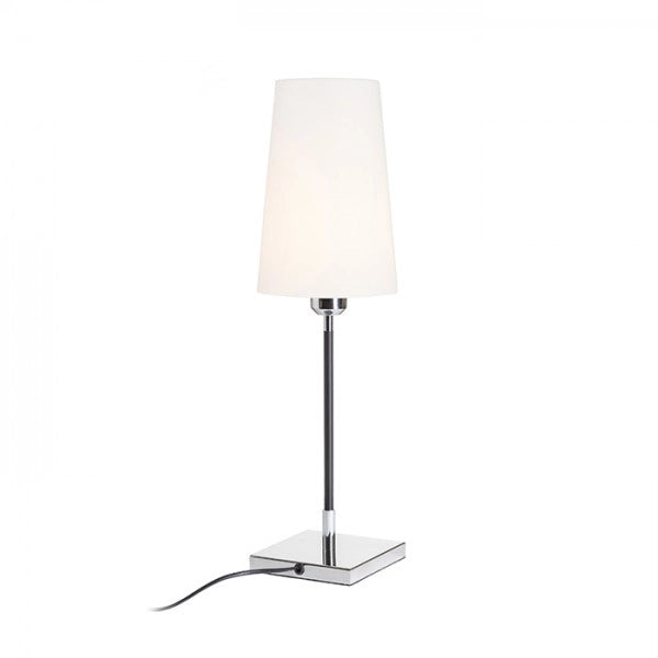Lampada da tavolo LULU  bianco/nero cromo 230V E27 28W