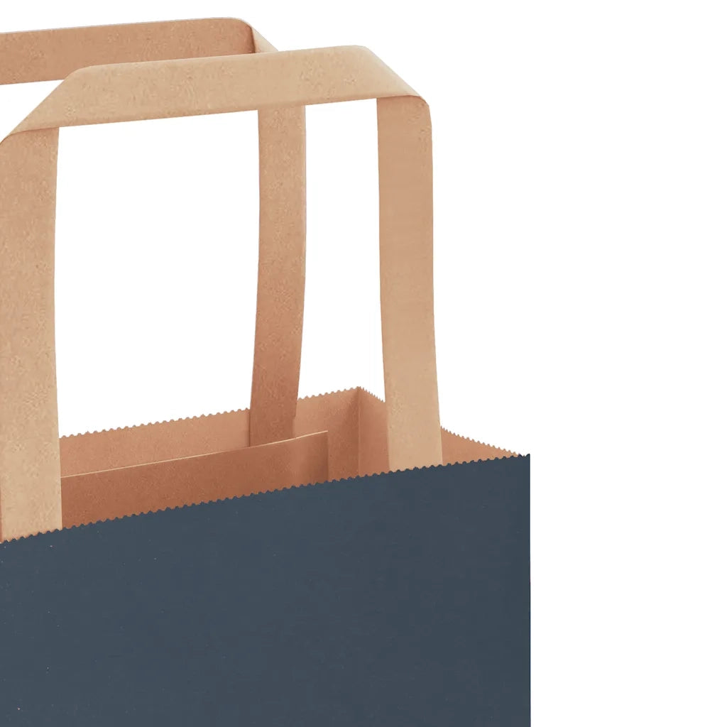 Sacchetti di Carta 250 pz con Manici Blu 32x22x24 cm