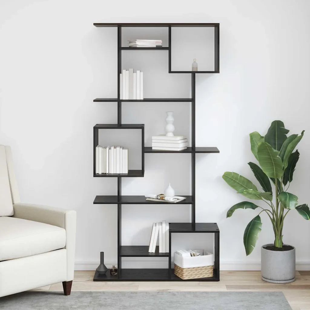vidaXL Armadio per Libri Rovere nero 92 x 29 x 188 cm