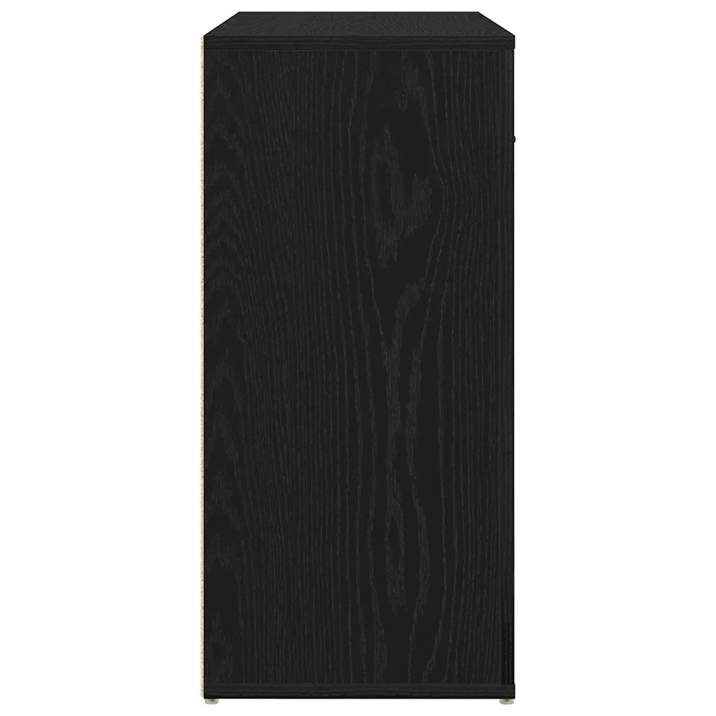 Credenza Rovere Nero 80 x 33 x 70 cm Legno multistrato 862801