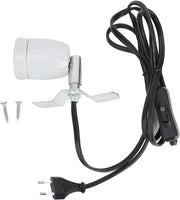 Lampvoet per Reptili, E27 - 300W - 110-240V - Adatto per Reptili - Nero - Fissaggio con Piede Solido.