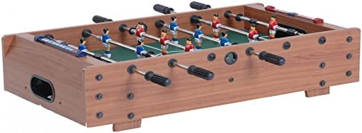 Garlando Calcio Balilla F-Mini da Tavolo Ciliegio con Aste Rientranti Marrone