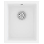 Lavello da cucina con foro troppo pieno 38 x 46 cm granito bianco 02_0002396