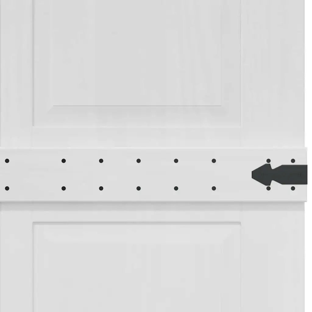 Porta del fienile Corona 80 x 210 cm Legno Massello di Pino