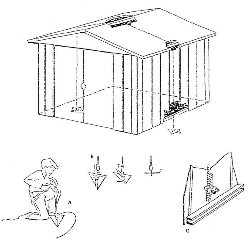 Kit d'ancrage pour sol meuble