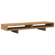 Supporto per monitor mobile da scrivania fatto a mano 100 x 27 x 15 cm legno ingegnerizzato marrone 02_0044911