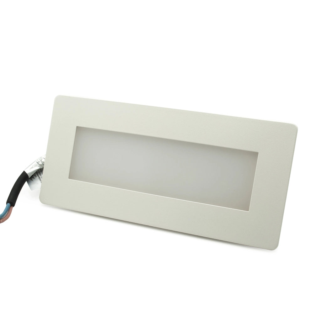 Faretto segnapassi LED 4W incasso luce muro cassetta 506 4000K bianco inox IP65