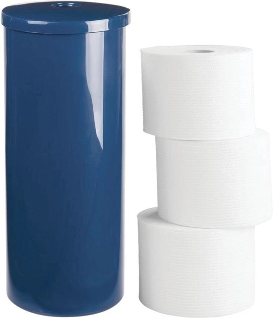 Sostegno per carta igienica bagno libero stante - blu marino