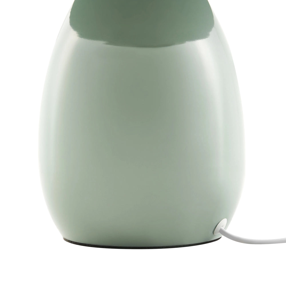 Lampada da tavolo verde chiaro con base in ferro 30 cm a una luce design moderno accessori per il soggiorno