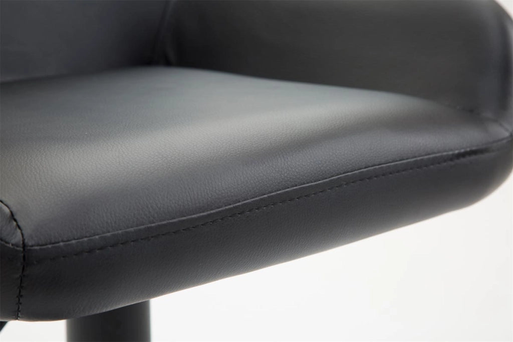 Sgabello Braga in similpelle nero,nero