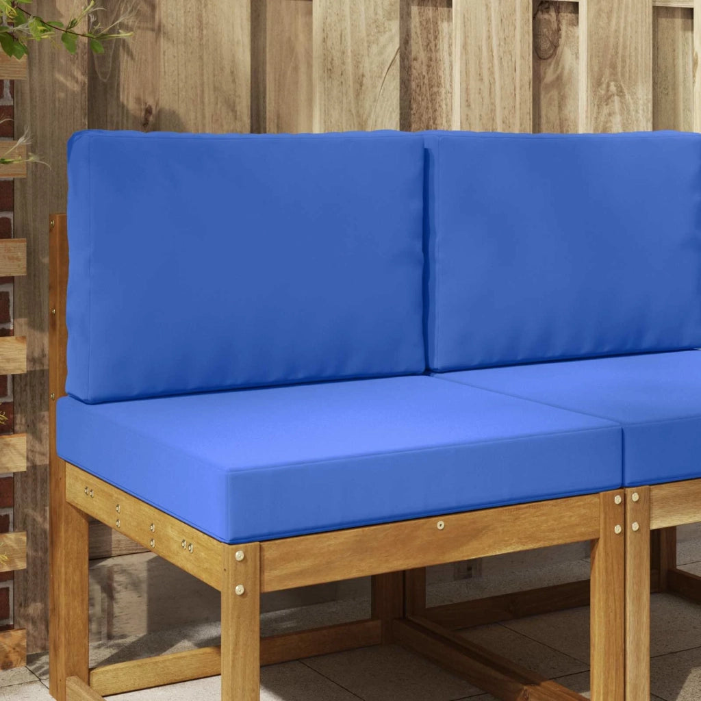 Cuscino per divano da esterno 2 pcs Blu Reale Poliestere