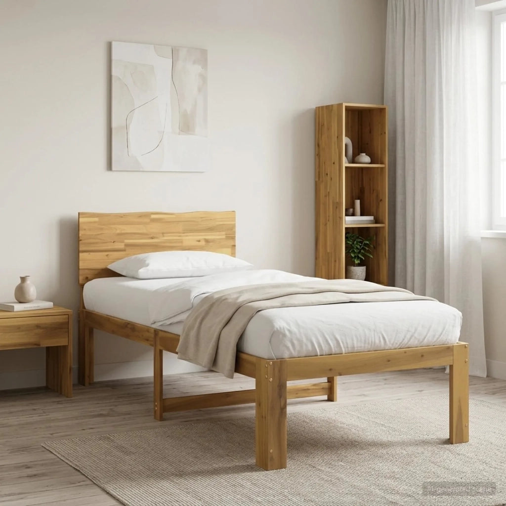 Letto Singolo con Testiera ROSTOCK Bianco 90 x 190 cm 903442