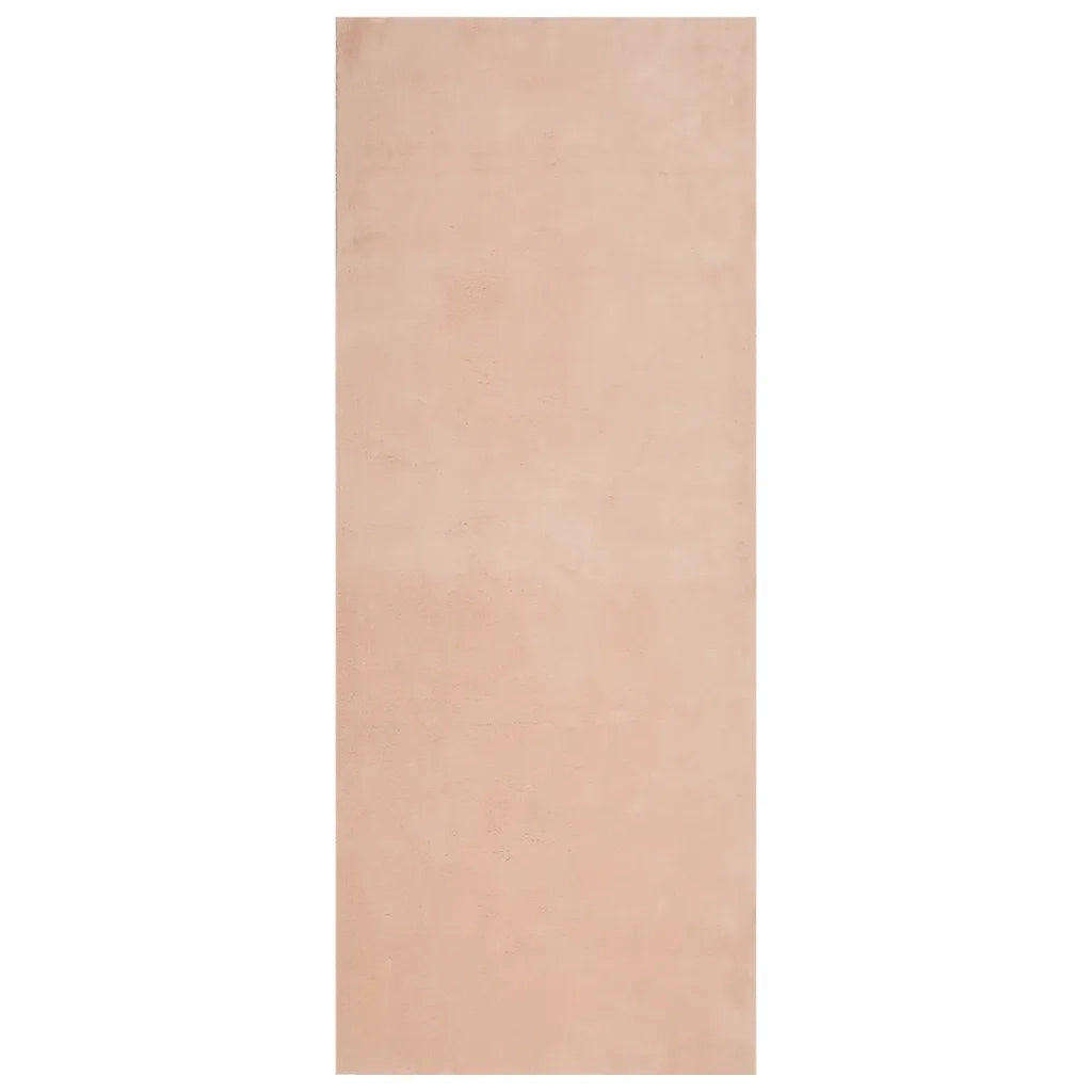 Tappeto a Pelo Corto HUARTE Morbido e Lavabile Rosato 80x200 cm
