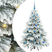 Albero di Natale | Decorazioni natalizie artificiale con 150 LED Bianco 150 cm PE e PVC