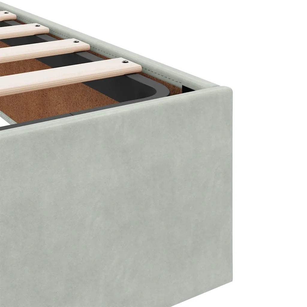 vidaXL Struttura del letto Grigio chiaro 120 x 200 cm Velluto