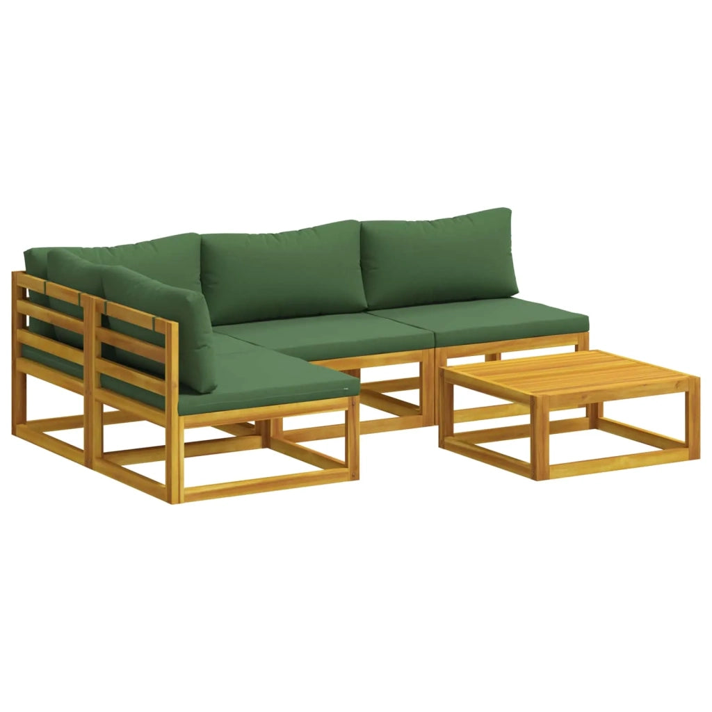 Set di divani 5 pz Naturale Legno di Acacia Massello 3417271