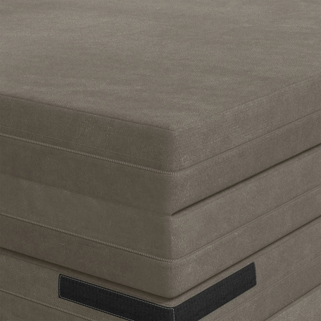 Divano Letto Pieghevole 140 x 67 x 15 cm Grigio Chiaro 900275