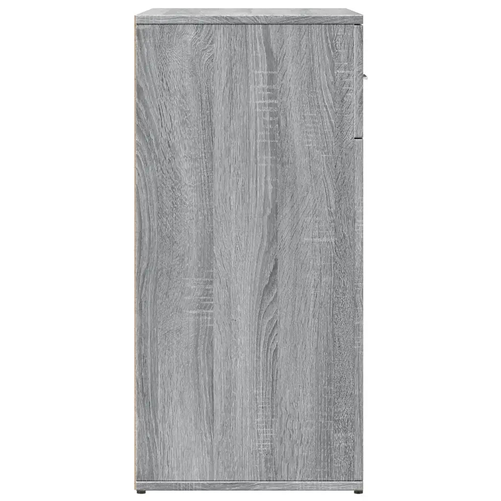 Credenze 2 pz Grigio Sonoma 79x38x80 cm in Legno Multistrato