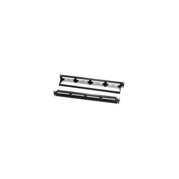 Pann.1u con 24 rj45u cat.5e nero - WPC-PAN-5U-24