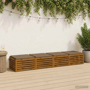 Cuscini per Sedia in 4 Pezzi SOEST 4 pz 100% Poliestere Tortora 944764