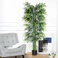 Pianta di Bambù Artificiale in Vaso da 180cm per Interni ed Esterni