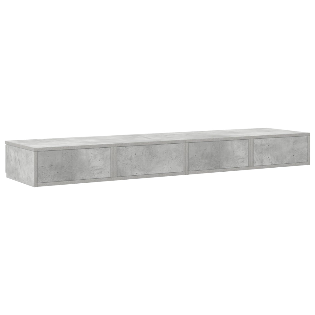 Cassetti del letto in grigio cemento - 135x36.5x16.5 cm realizzati in legno ingegnerizzato