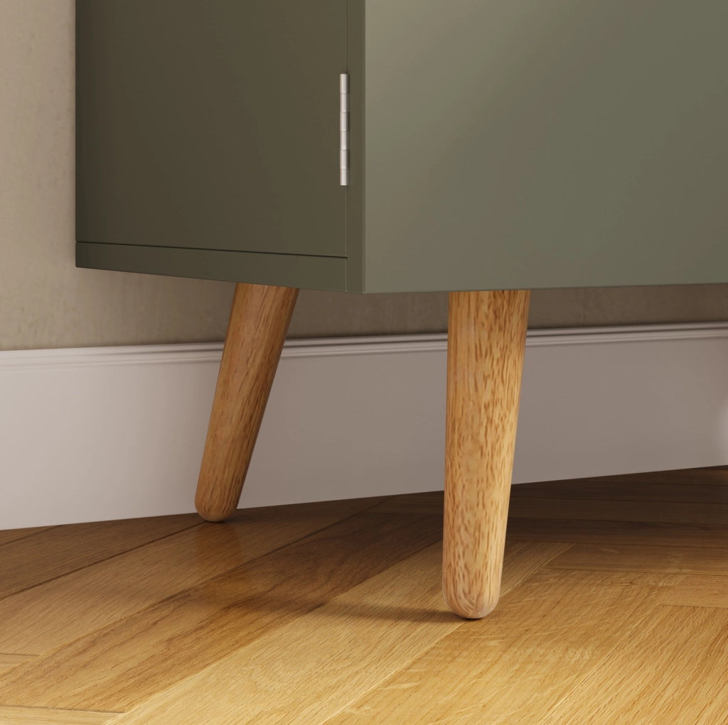 Armadio da cucina 60x35x120 cm con 4 ante e ripiani regolabili in MDF verde