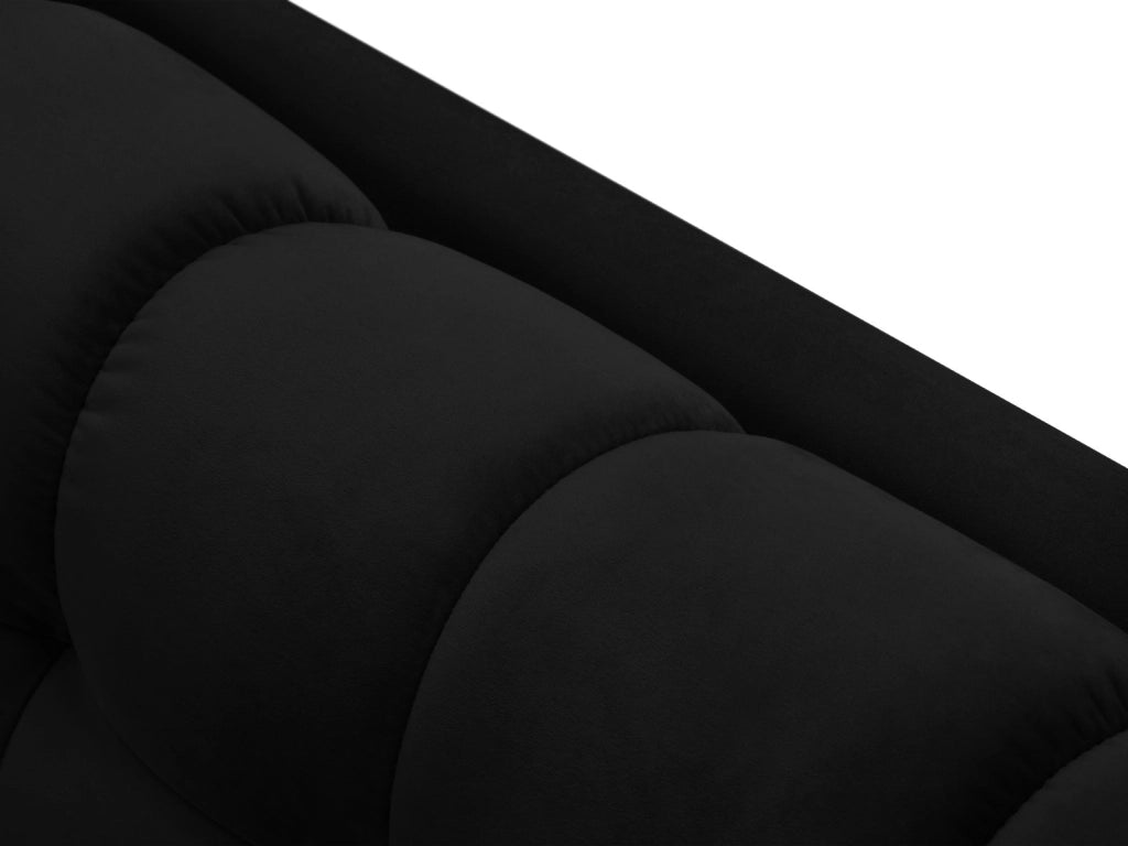Cosmopolitan Design - Divano "Bali" 4 posti in velluto nero 