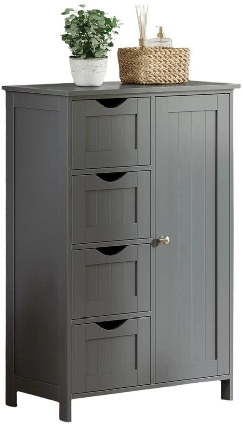 Cassa da bagno - cassettone laterale - organizzatore di stoccaggio - contenitore MDF - 30 cm x 55 cm x 82 cm