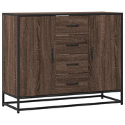 Credenza | Madia | Buffet da pranzo | Armadio da pranzo Rovere Marrone 92x35x76 cm in Legno Multistrato