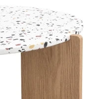 Set di Tavolini da Salotto Moderni Incastonati, Utilizzabili come Tavolino da Caffè o Comodini, Design Versatile, 70x70x35 cm+50x50x45,5 cm, Naturale