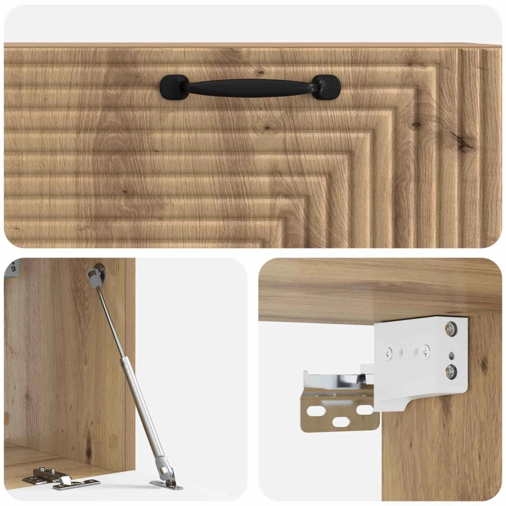 Mobile Porta TV da Muro Rovere Artigianale 78,5 x 31 x 30 cm