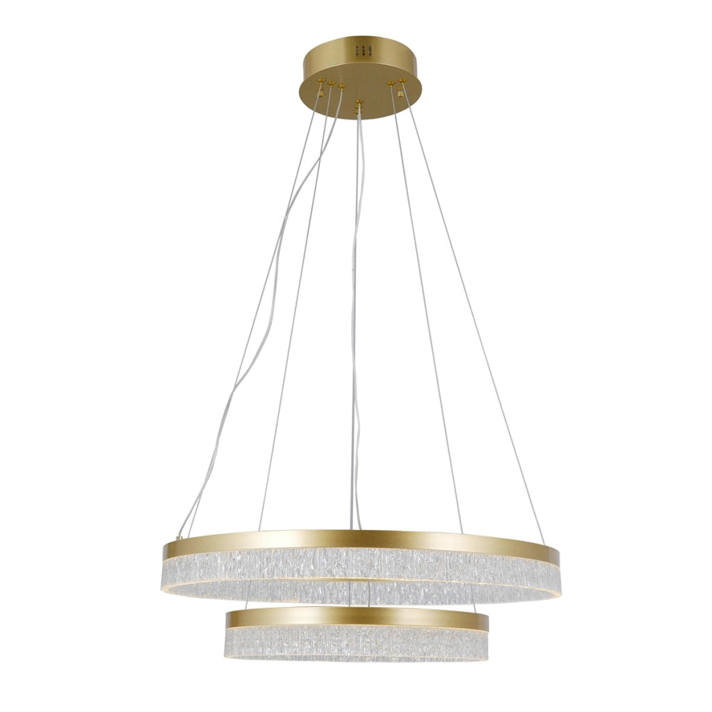 Lampada sospesa Pantal 2 luci oro LED integrato Italux