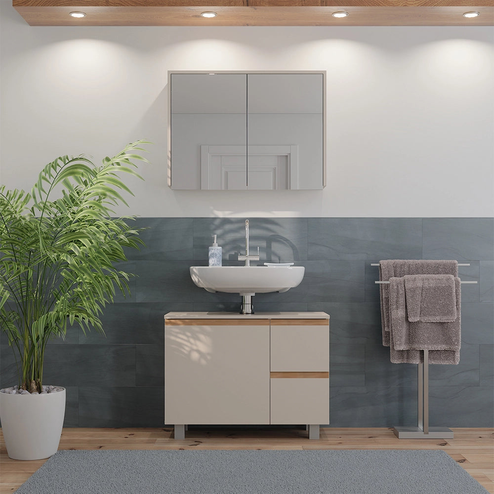 Vicco Set di mobili da bagno Cashmere/Artigianale 2 parti