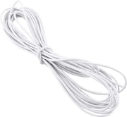 Corda nylon elastico 4 mm - 10m con avvolgicavo elastico per cucire e ricamare - Bianco.