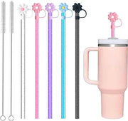10 pezzi 31 cm Extra Lunghe Risme Reutilizzabili con Spazzole di Pulizia per Bicchieri da Viaggio - Accessori per Risme di Bicchieri da Viaggio
