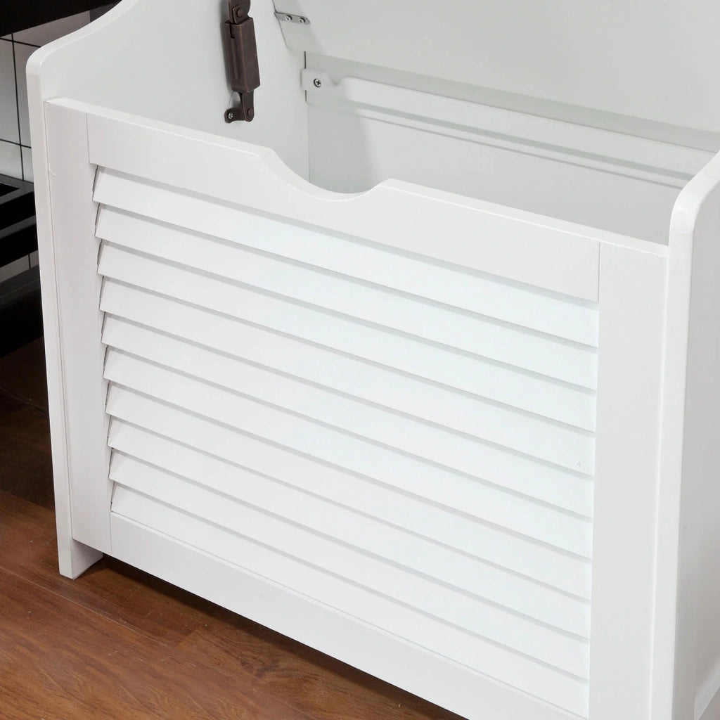 Cesto portabiancheria con Sacco per Biancheria, Panca Contenitore, bianco, FSR40-W,IT