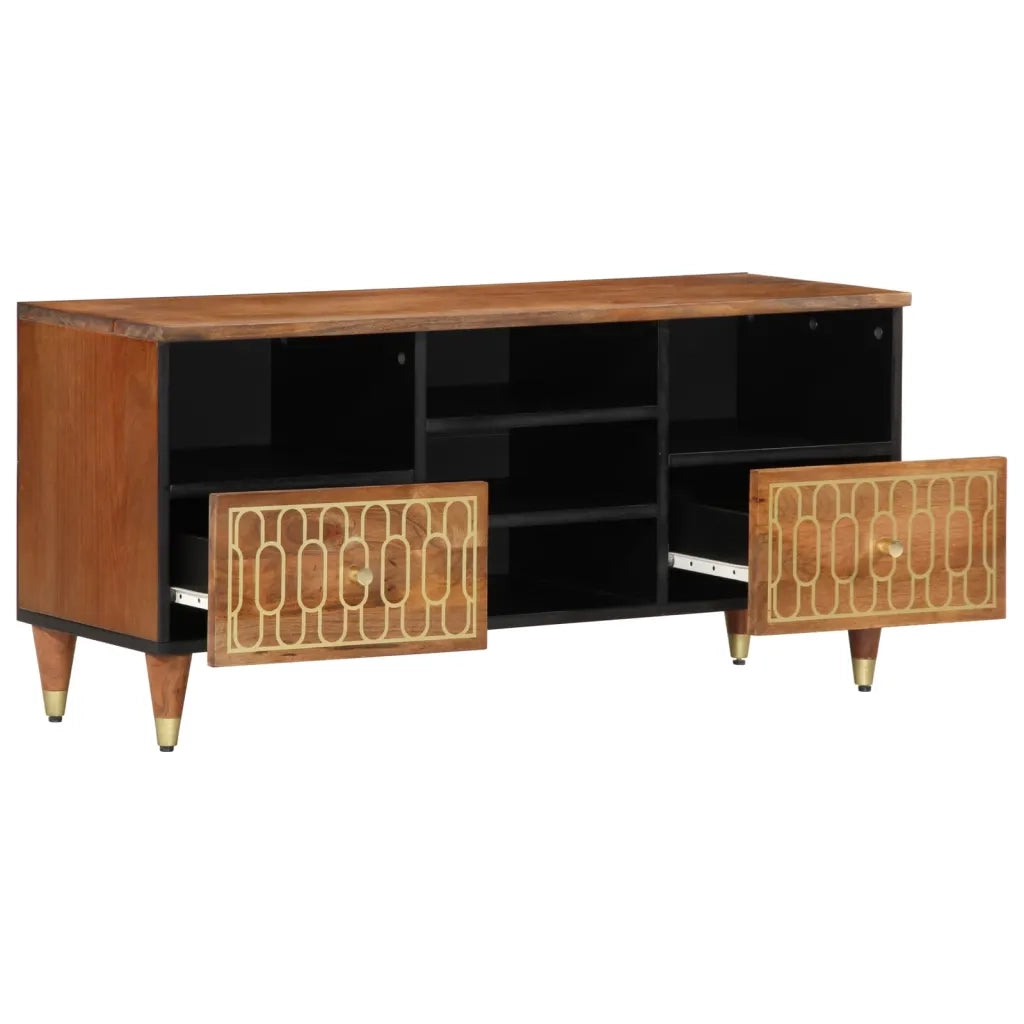 Mobile Porta TV 100x33x46 cm in Legno Massello di Mango 358302