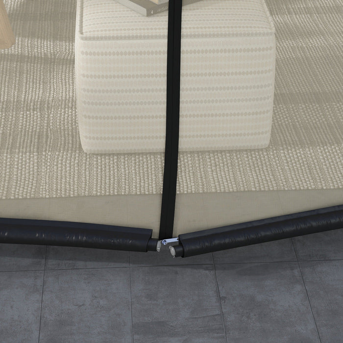 Zanzariera per Ombrellone 3x2,3 m Regolabile a Rete Fitta con Apertura a Cerniera Beige