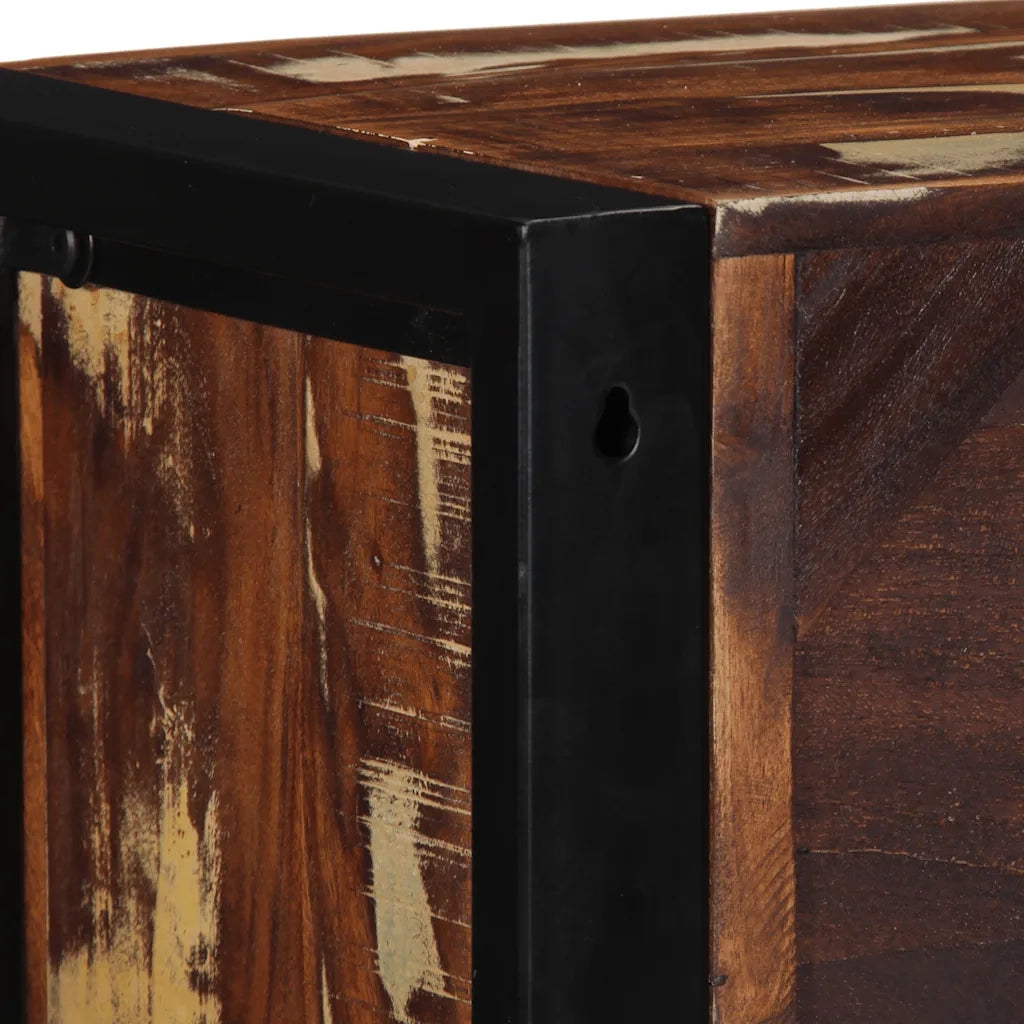 vidaXL Mobile Porta TV Multicolore 80x30x25 cm Legno Massello Recupero