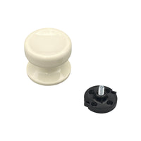 Pomolo fisso per porta SAGUATTI 874/70KB in alluminio bianco lucido