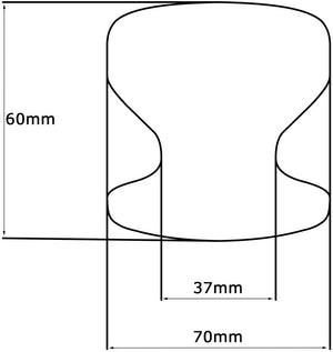 Pomolo fisso per porta SAGUATTI 874/70KB in alluminio bianco lucido