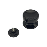 Pomolo fisso per porta SAGUATTI 874/70QB in alluminio nero lucido