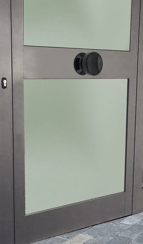 Pomolo fisso per porta SAGUATTI 874/70QB in alluminio nero lucido