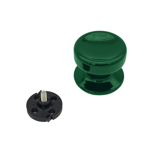 Pomolo fisso per porta SAGUATTI 874/70SB in alluminio verde lucido