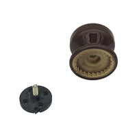 Pomolo fisso per porta SAGUATTI 874/70UB in alluminio marrone lucido