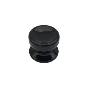 Pomolo fisso per porta SAGUATTI 874/70QB in alluminio nero lucido